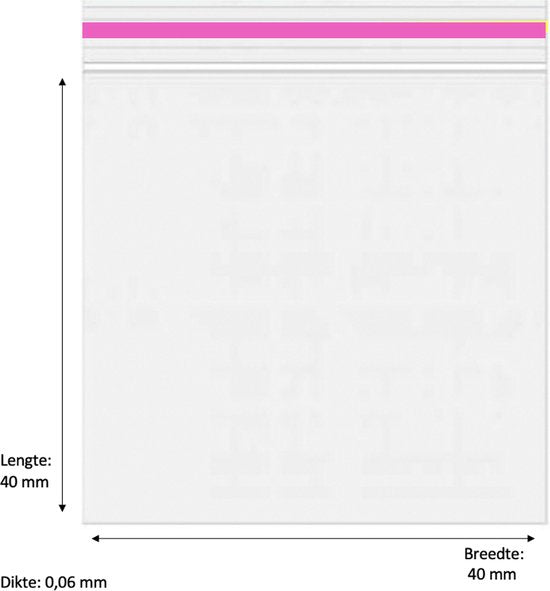 100x Gripzakjes 40x40 mm 60 micron roze