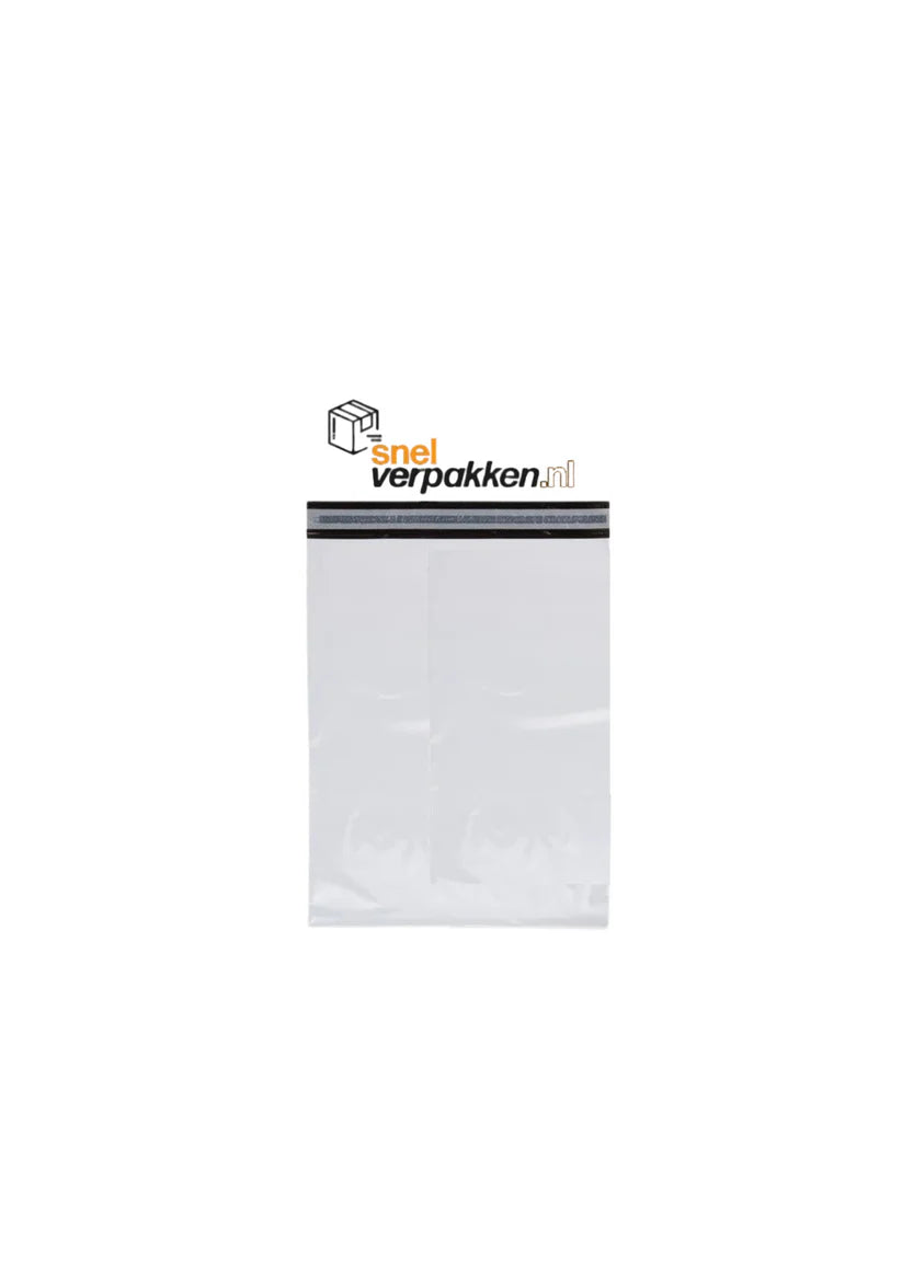 Plastic verzendzak (S) 230 x 325 mm – 50 micron – Per stuk